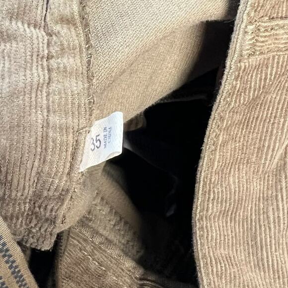 Faherty Stretch Corduroy Pants Green Brown Size 35 - Picture 14 of 14